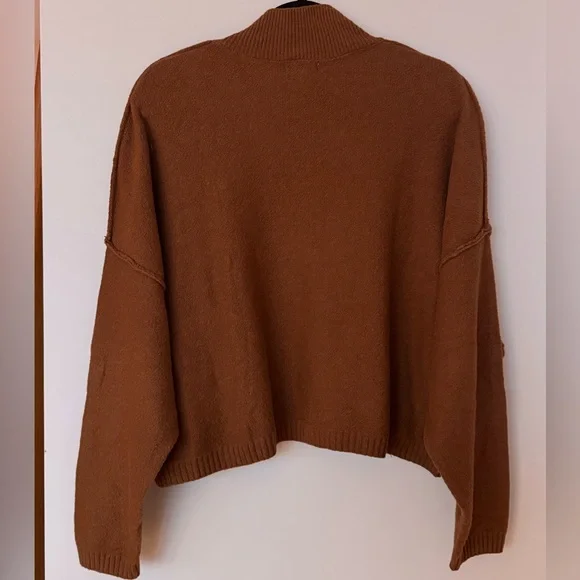 Mocha Brown Mockneck Sweater - Picture 2 of 4
